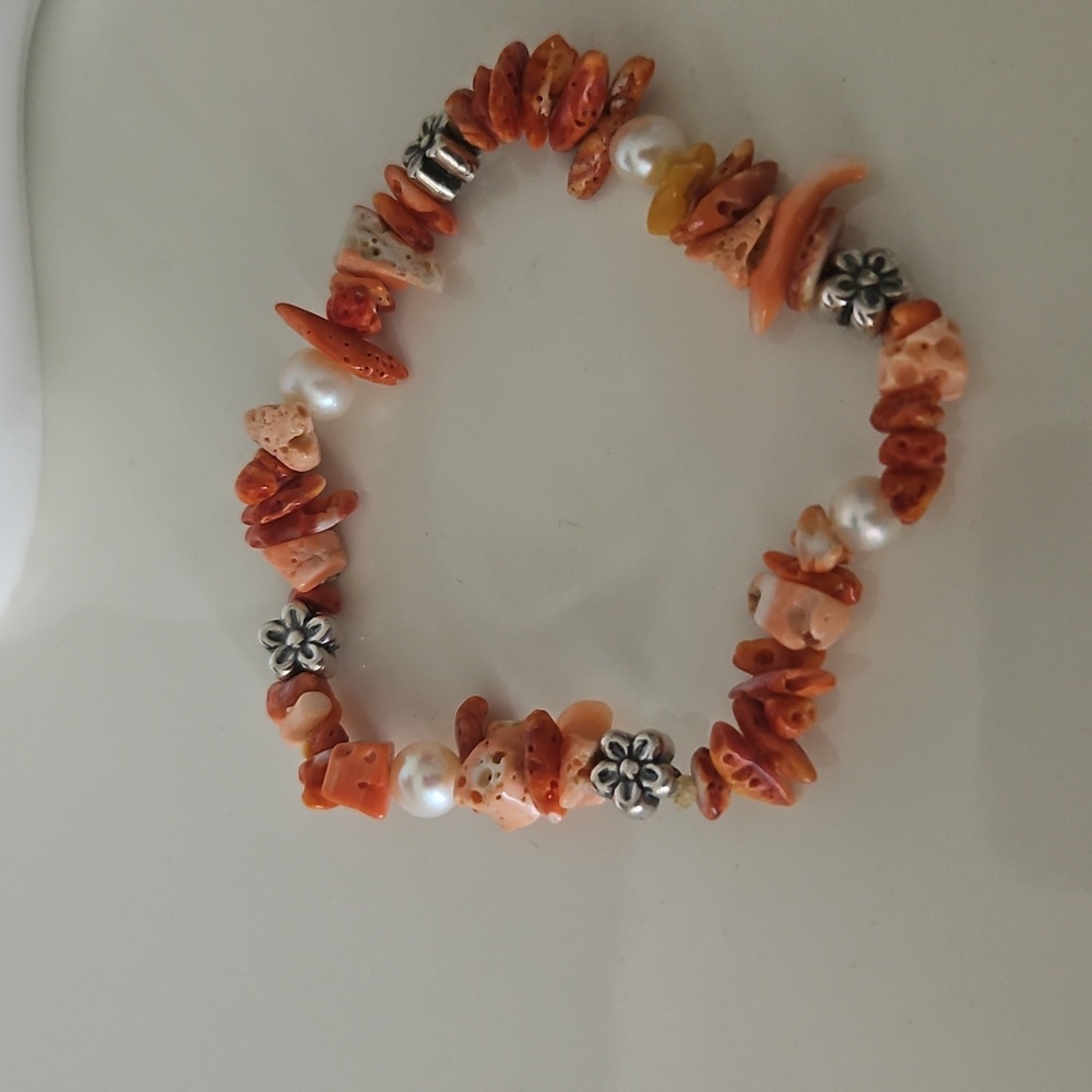 Spiny oyster and Pearls bracelet